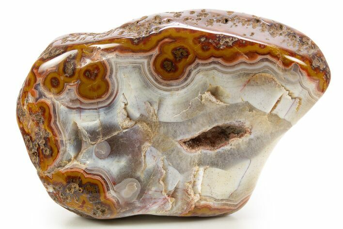 Tumbled Banded Agate Nodule - Kerrouchen, Morocco #324023